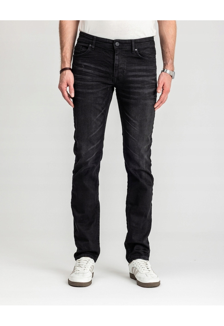 Marcus Blugi Barbati - Felix - Slim Fit - Talie Medie - 98% Bumbac - 2% Elastan - Fermoar - Lungi - 5 Buzunare - Albastru - Albastru