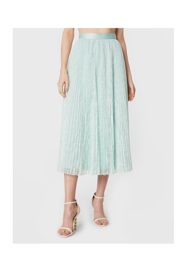 Twinset Fusta plisata dama verde -