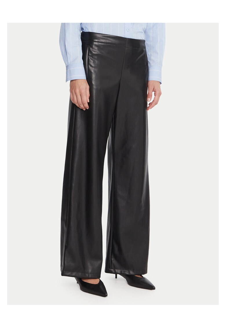 Pantaloni pentru dama piele ecologica - negru