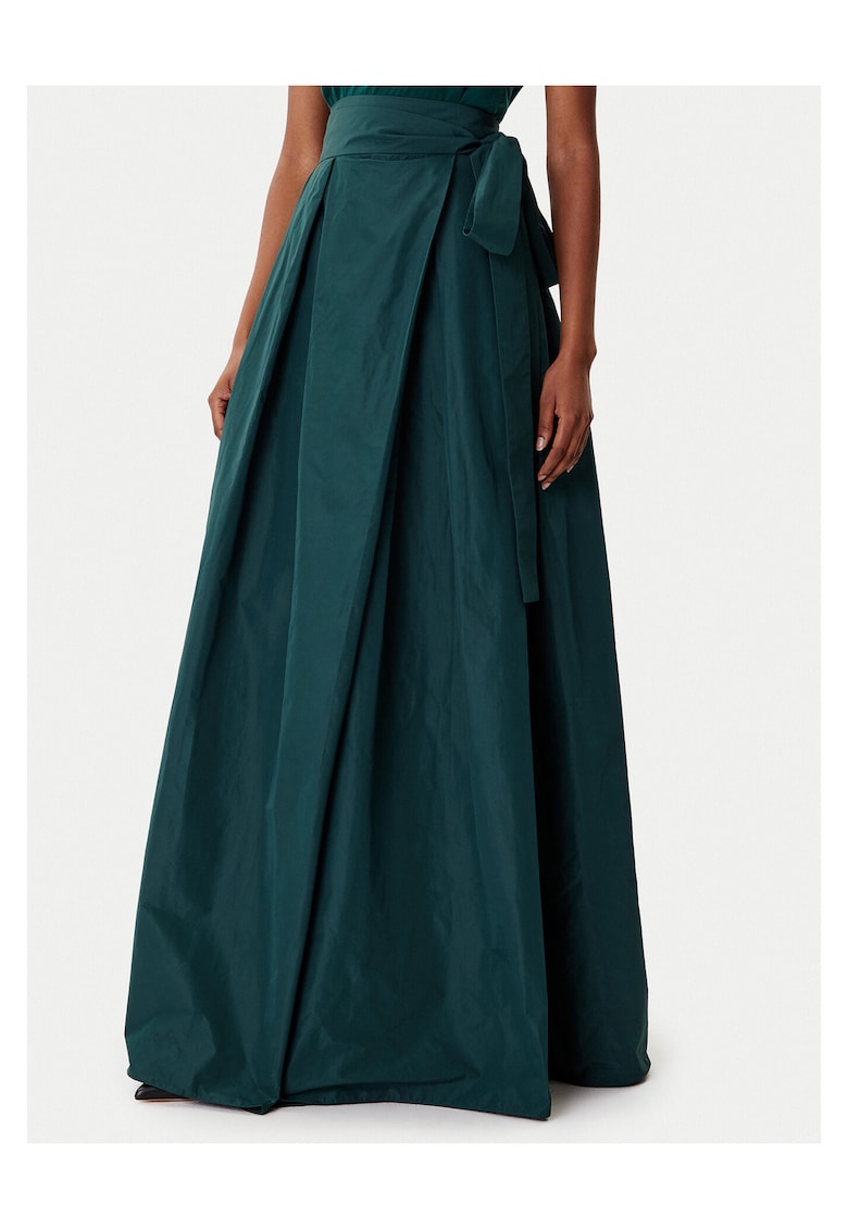 Fusta maxi dama verde - material usor