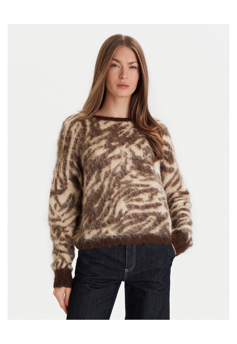 Pulover dama maro - bej - din material moale