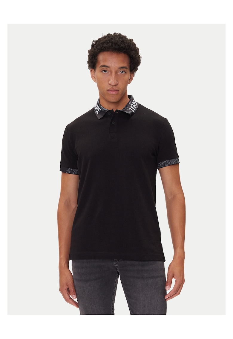 Tricou barbati polo - negru - bumbac
