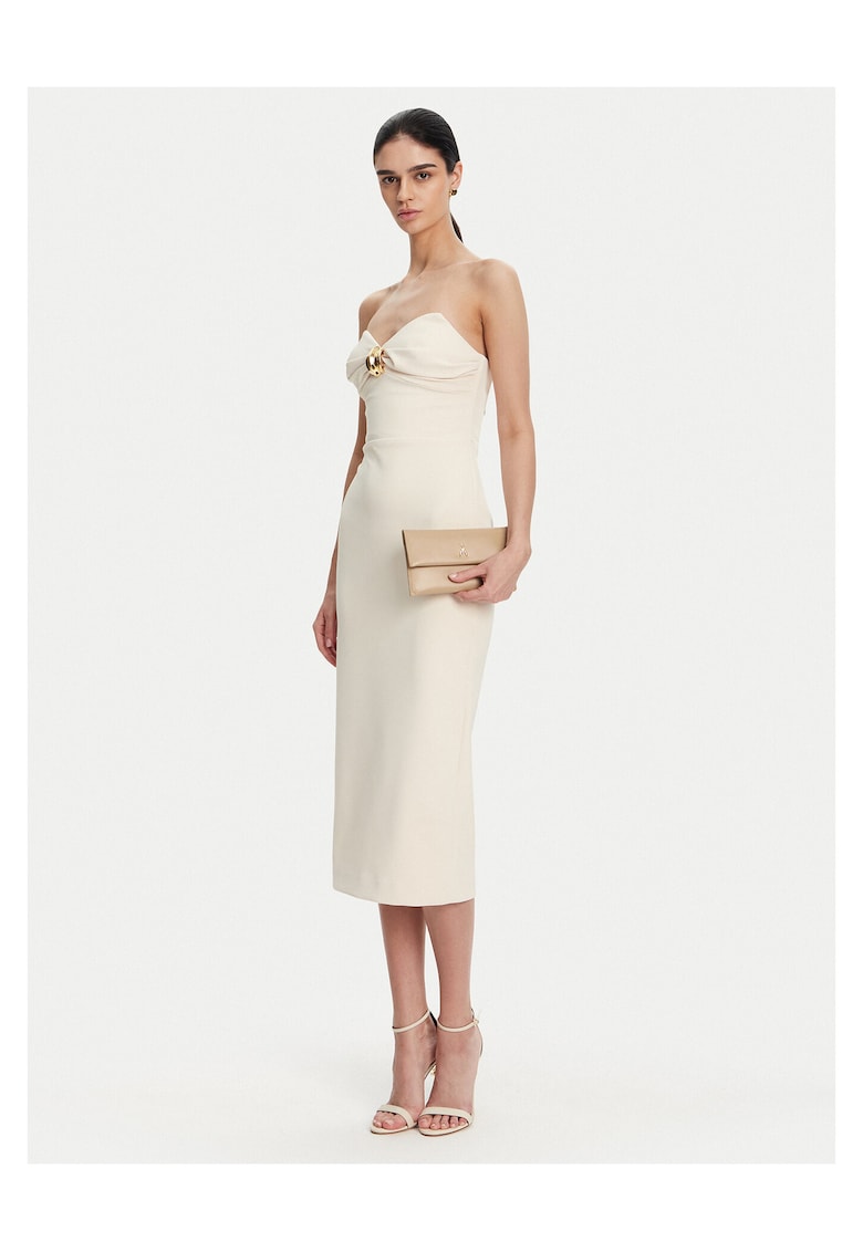 Elisabetta Franchi Rochie de cocktail dama culoare ecru