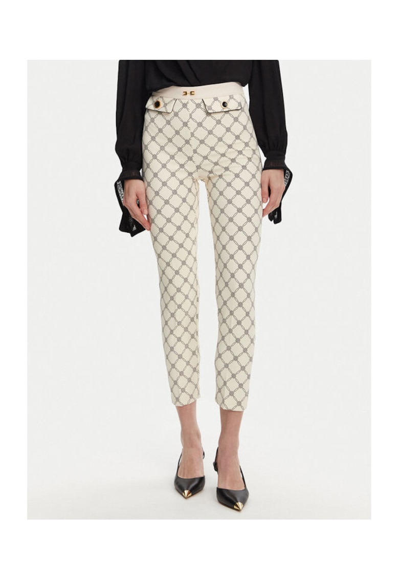 Pantaloni eleganti pentru dama - ecru