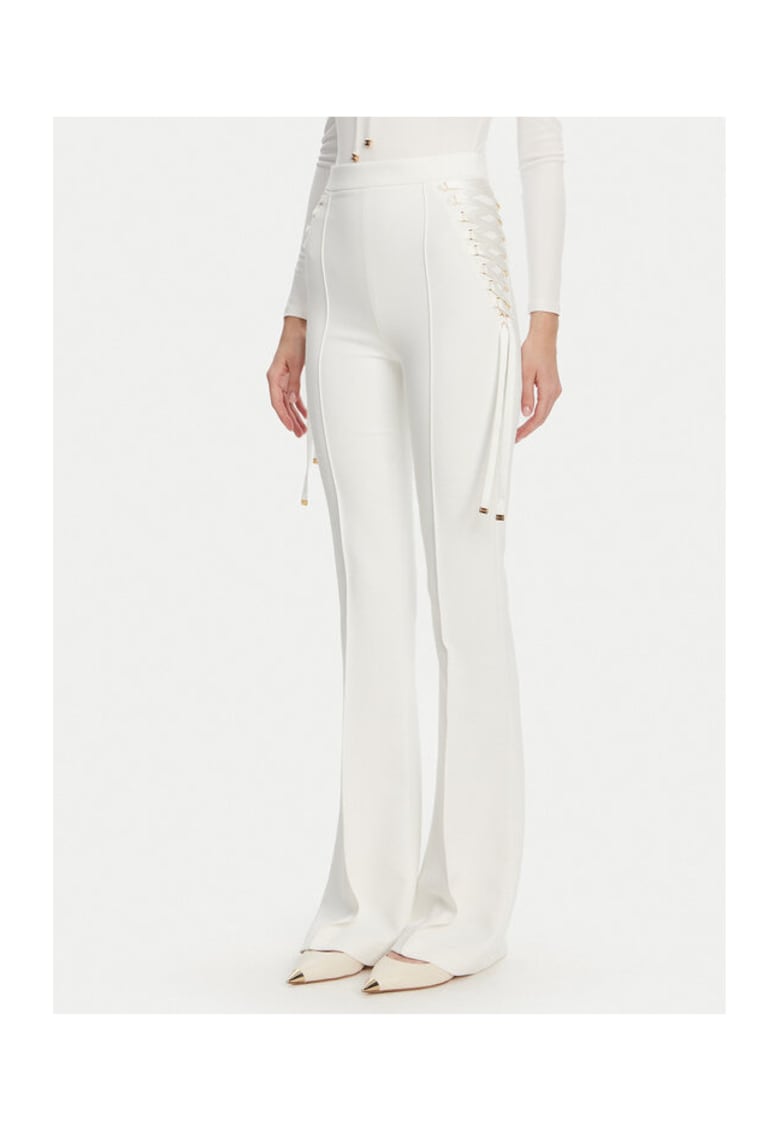Pantaloni eleganti pentru dama alb