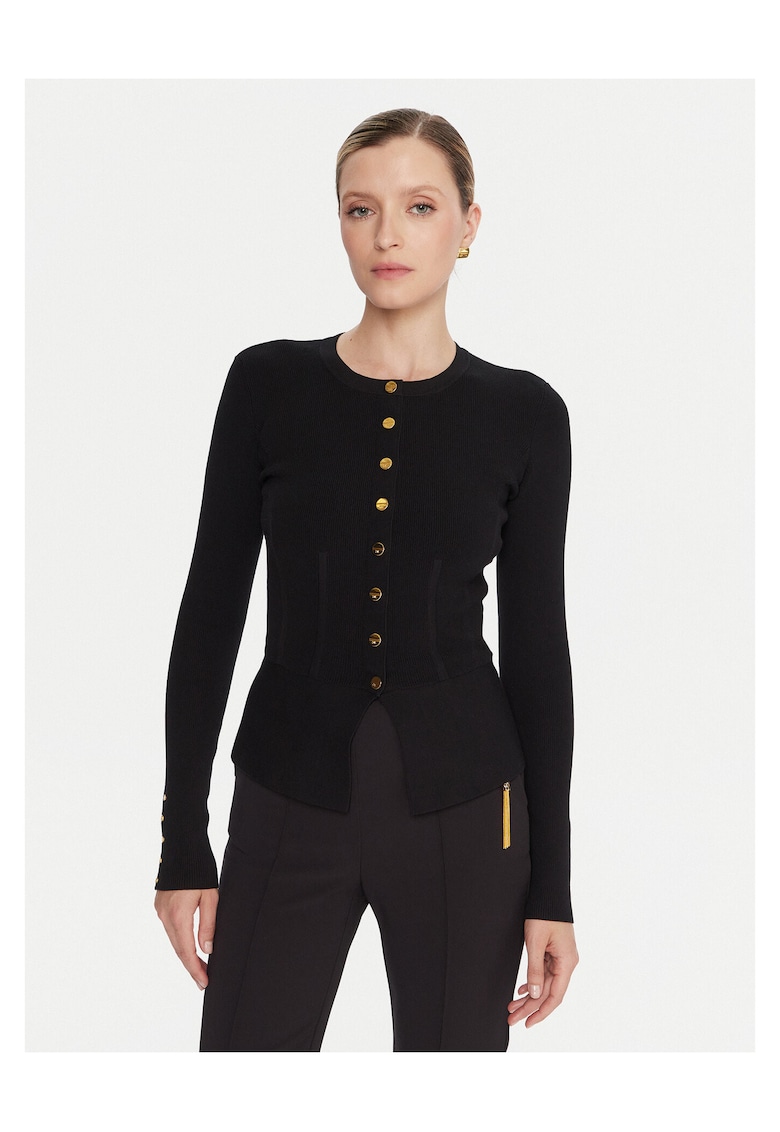 Cardigan dama negru - pulover elegant