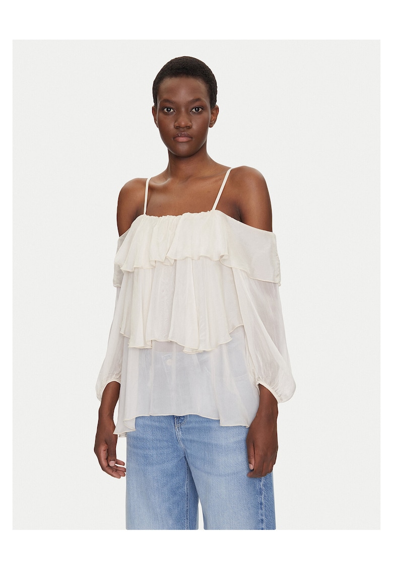 Bluza dama - ecru - cu umerii goi