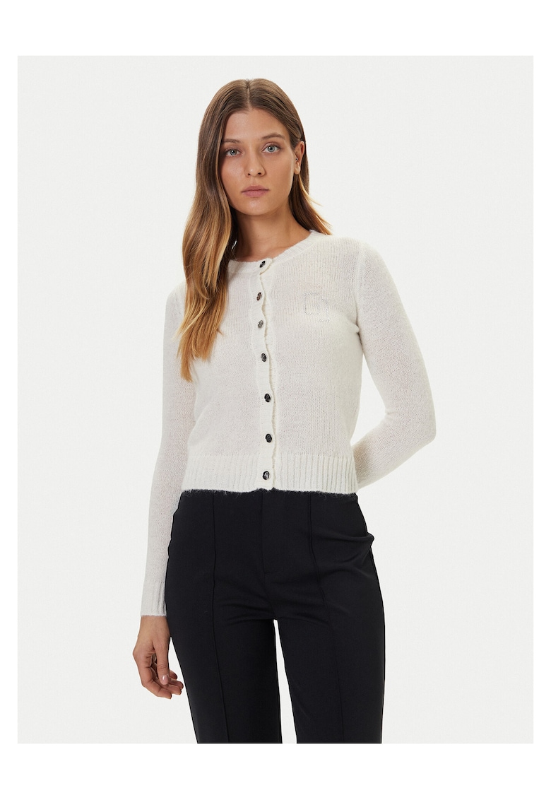 Cardigan dama ecru - material tricotat