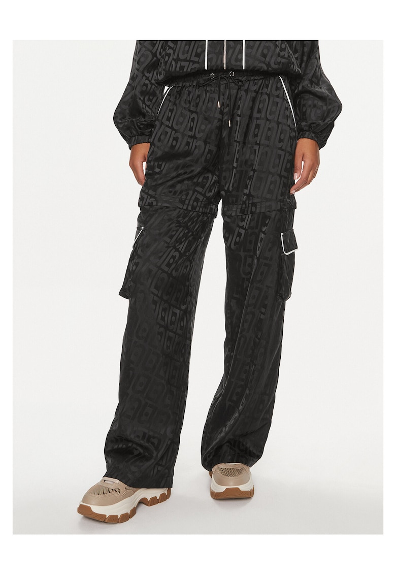 Pantaloni dama - model TA4078 - negru - material textil -