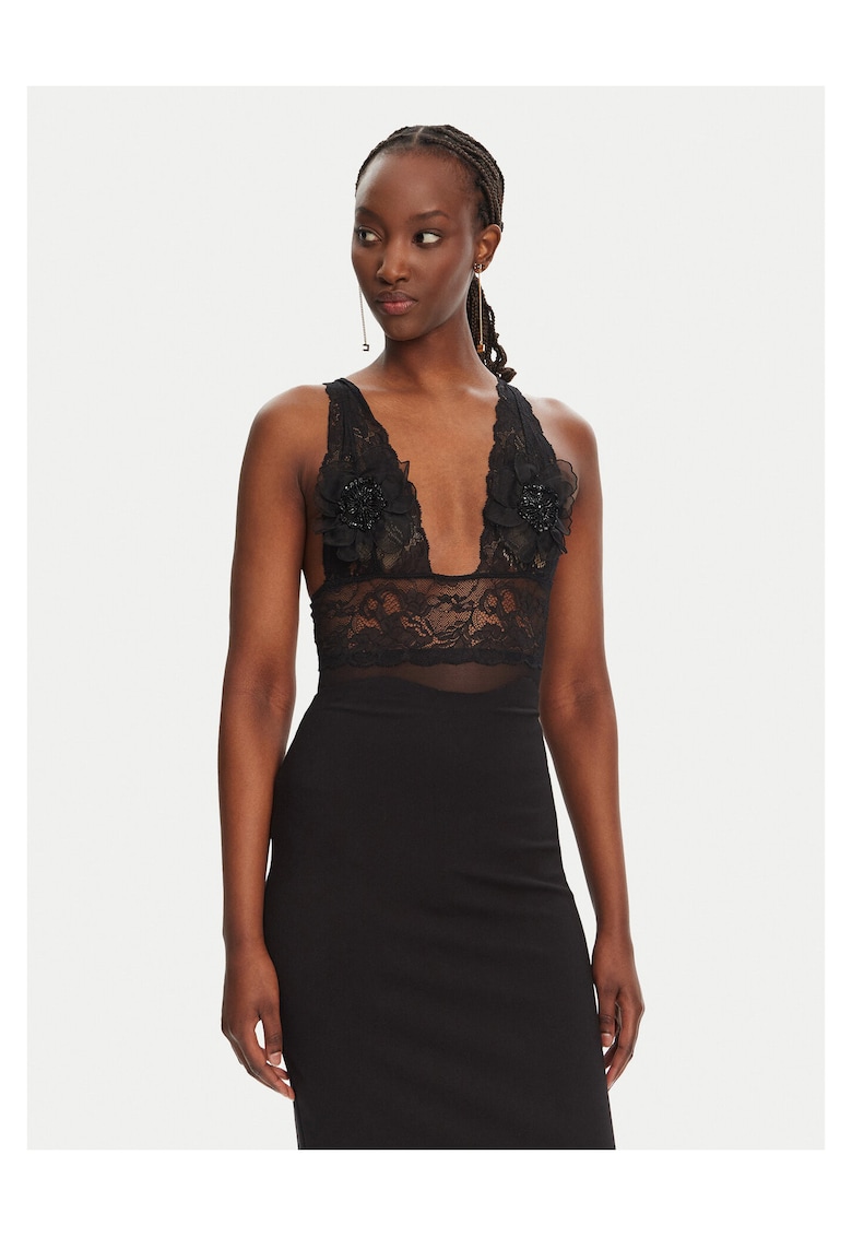 Body dama negru - cu decolteu