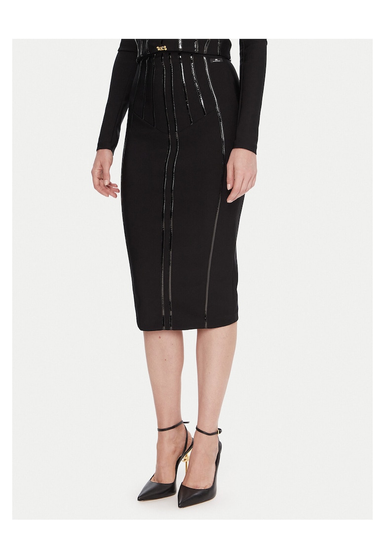 Fusta creion - neagra - 72% poliamida - 29% elastan -