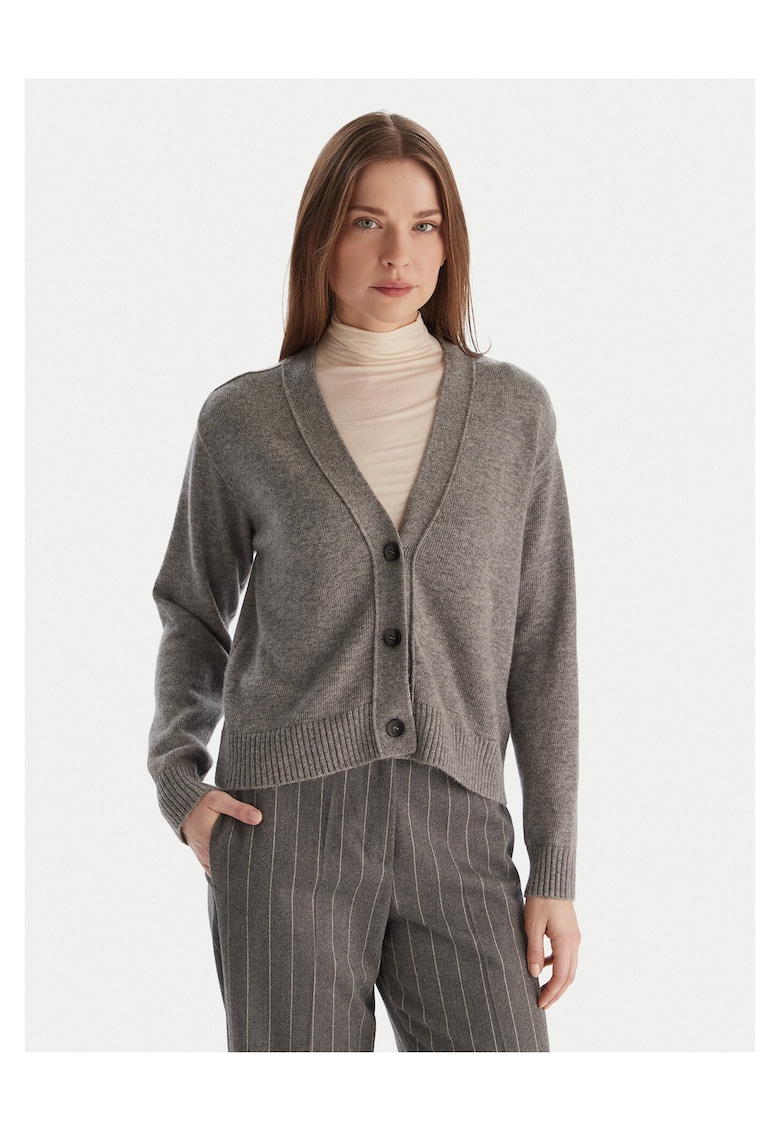 Cardigan dama gri - fabricat din material de calitate