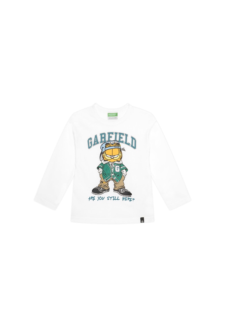 Bluza pentru copii - imprimeu cu garfield - alb