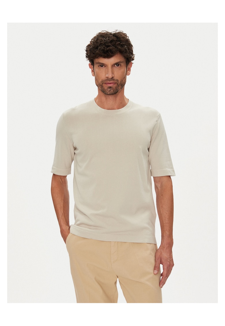 Tricou barbati - bej - bumbac