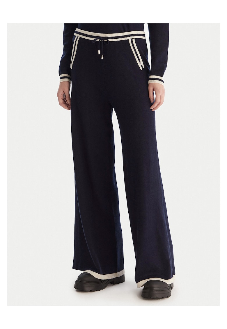Pantaloni dama - tricot - bleumarin