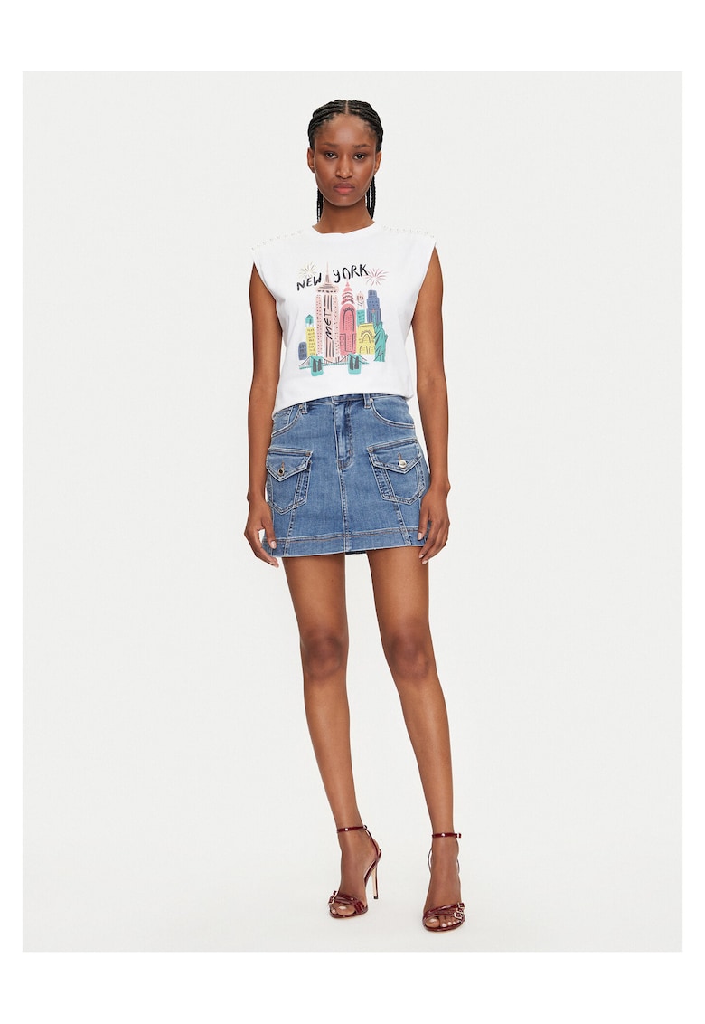 Tricou dama alb - din material de calitate