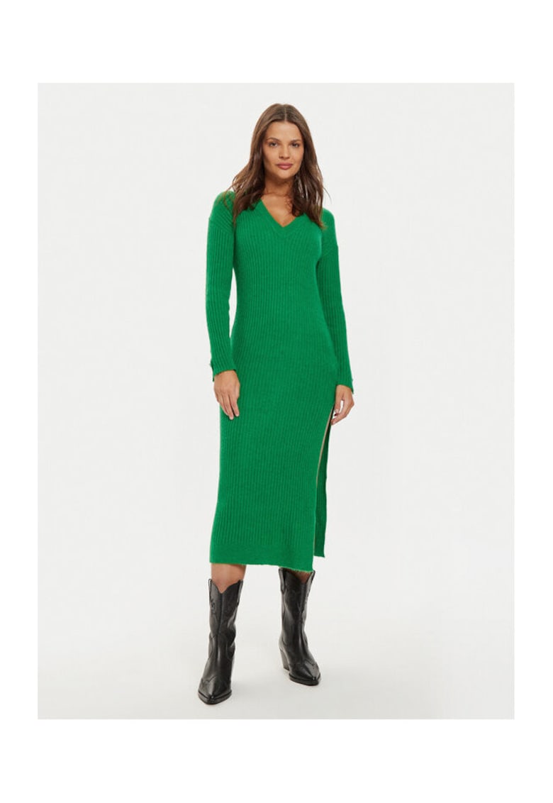 Rochie tricotata de dama verde