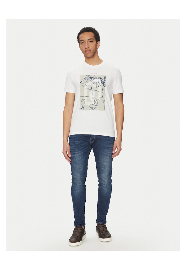 Tricou barbati culoare alba - bumbac