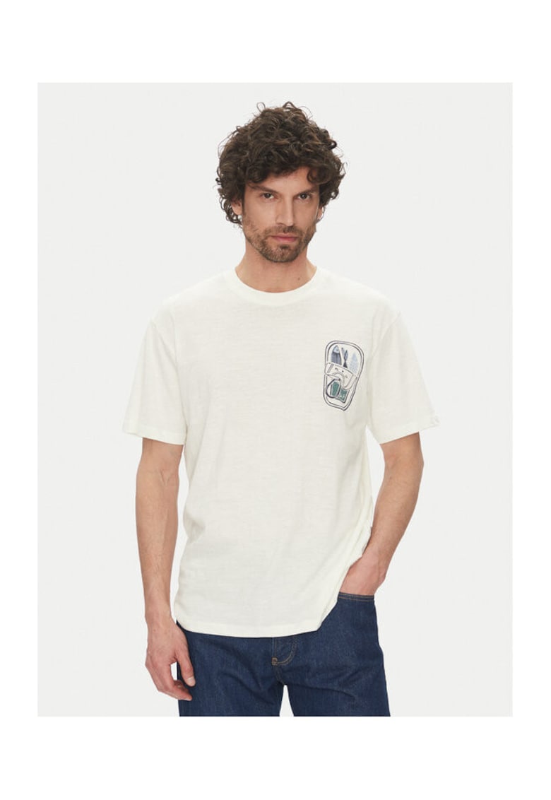 Tricou barbati material natural - Alb
