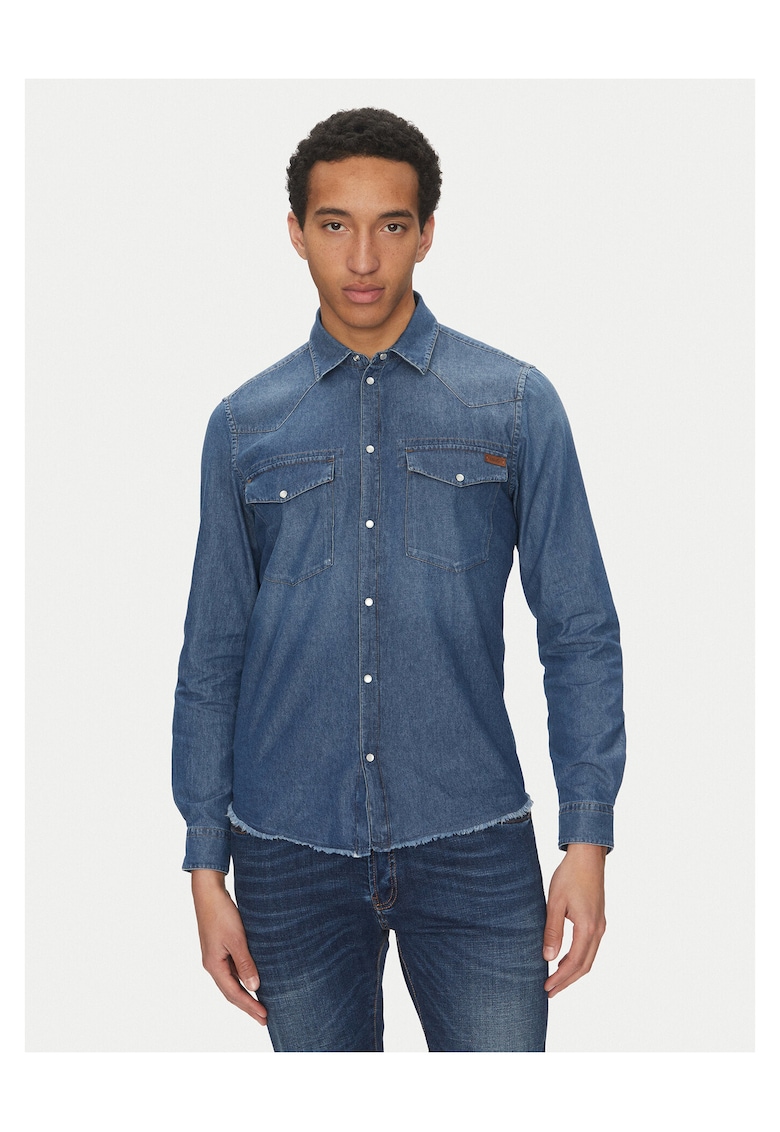 Camasa barbati - denim - albastru