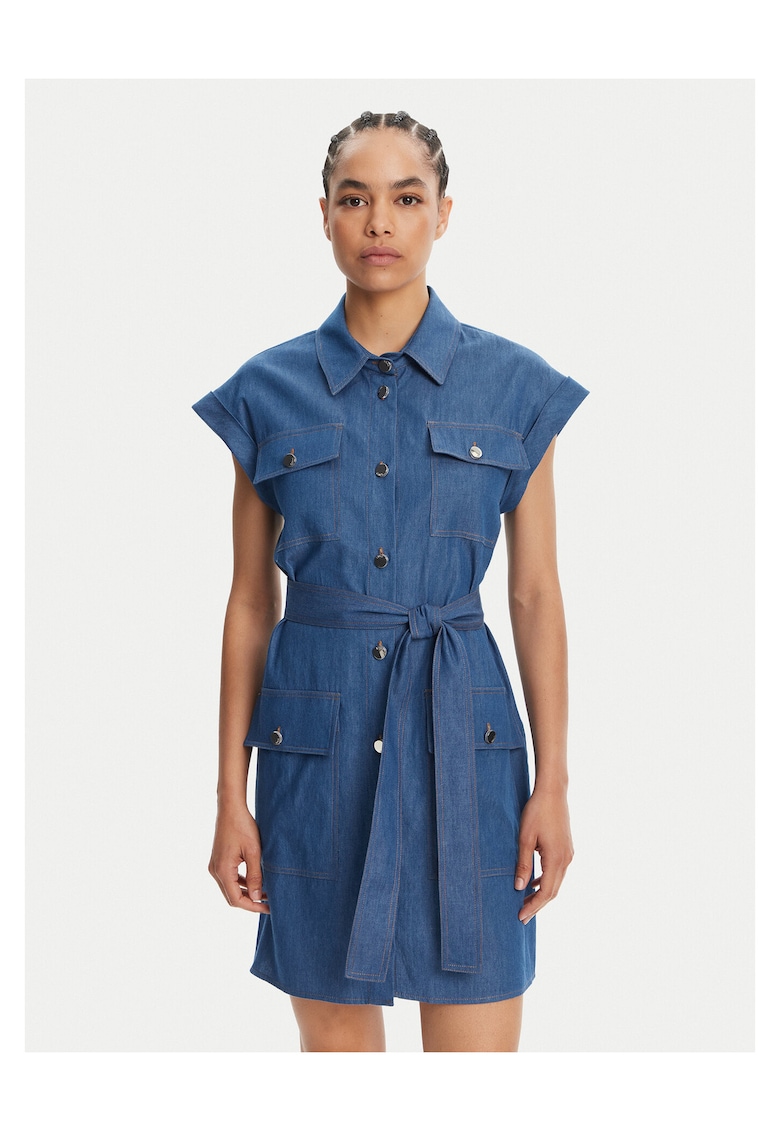 Rochie din denim pentru femei albastru