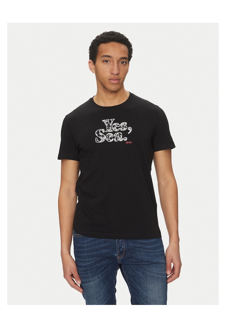 Tricou barbati negru - bumbac