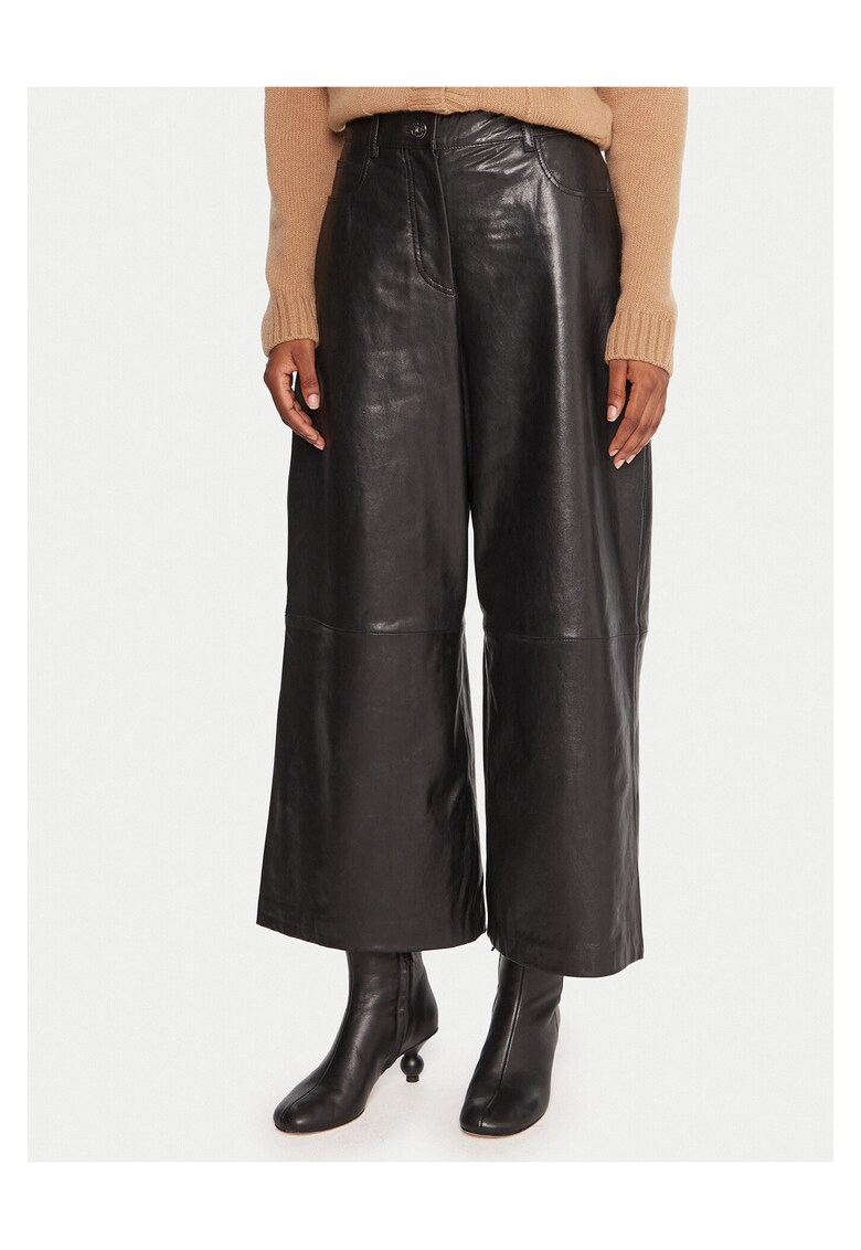Pantaloni pentru dama - piele - negru