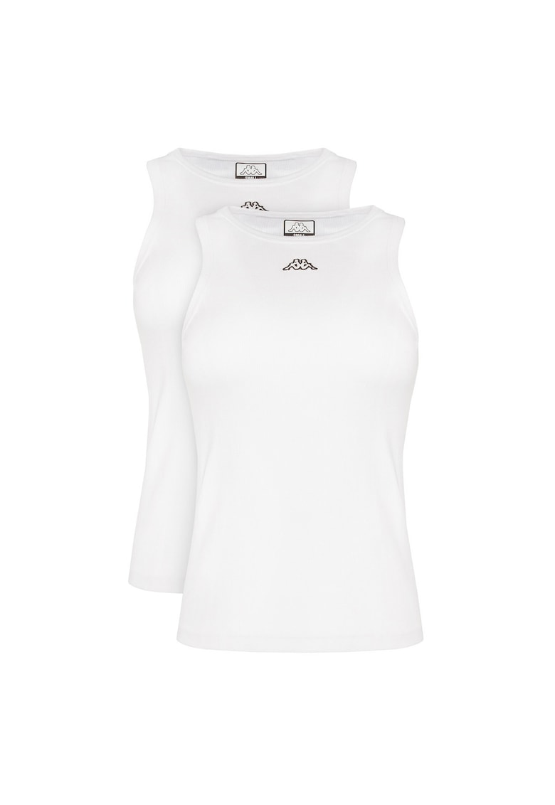 Maiou sport dama alb - material respirabil - 2 buc -
