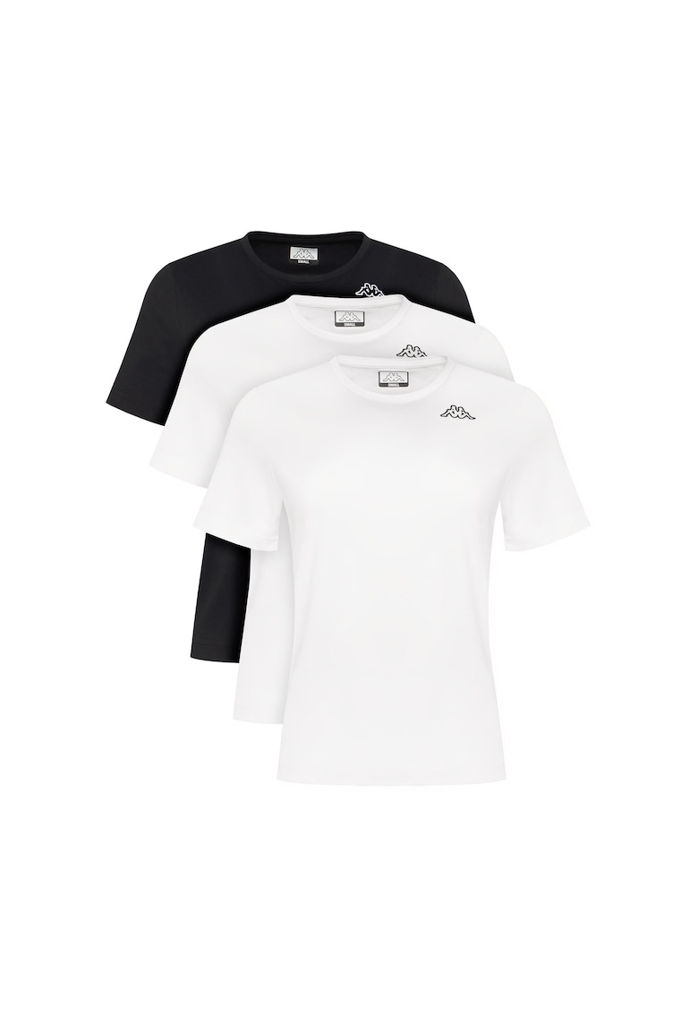 Set 3 tricouri sport - negru/alb