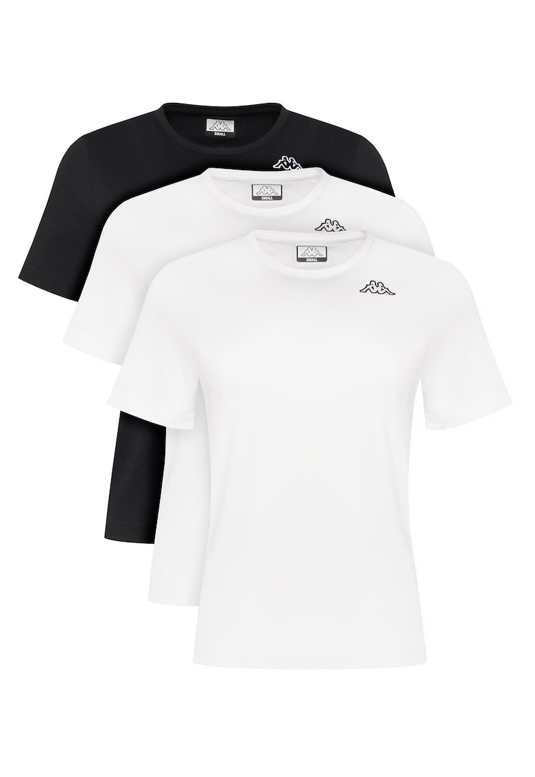 Set 3 tricouri dama - Negru/Alb -