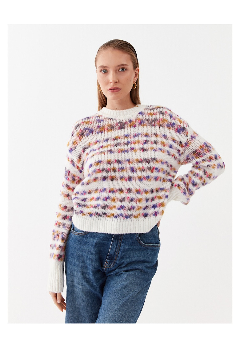 Pulover dama multicolor - fabricat din materiale de calitate