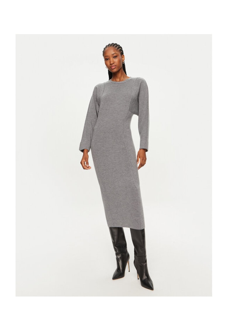Rochie tricotata de dama gri -