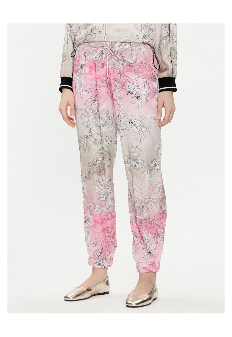 Pantaloni pentru dama roz/gri -