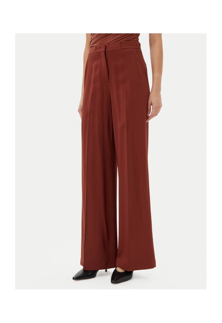 Pantaloni dama - maro - stofa