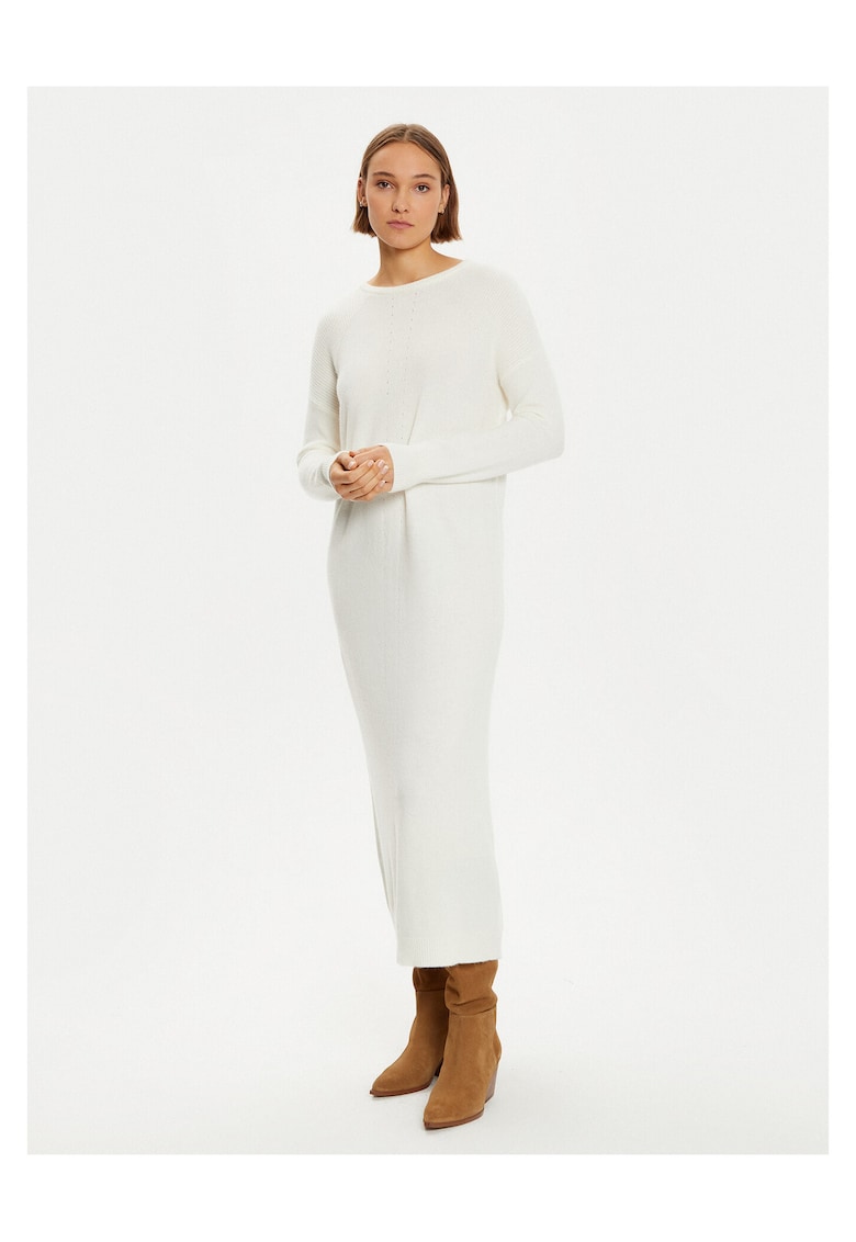 Rochie tricotata de dama ecru -