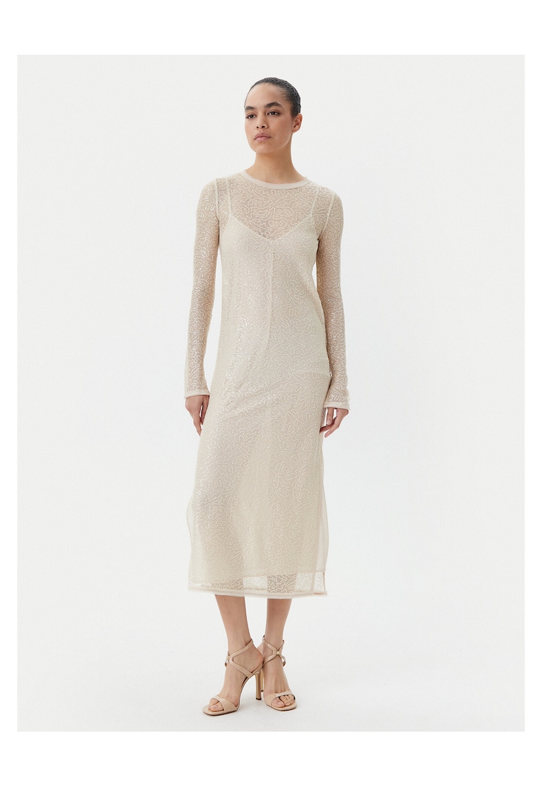 Rochie de cocktail dama bej
