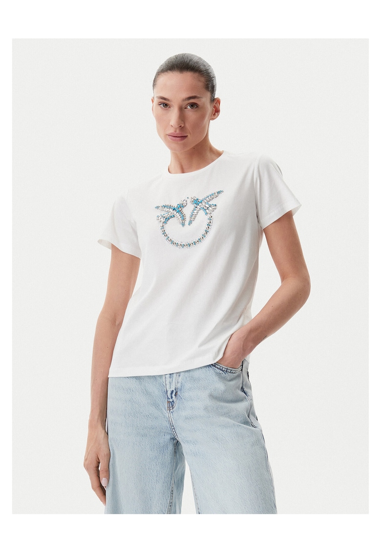 Tricou dama alb - print