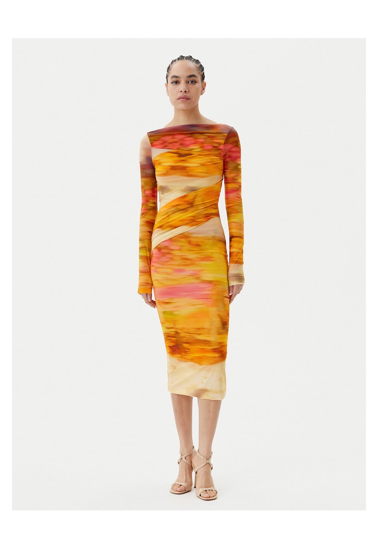 Rochie de cocktail dama colorata - fabricatie de calitate