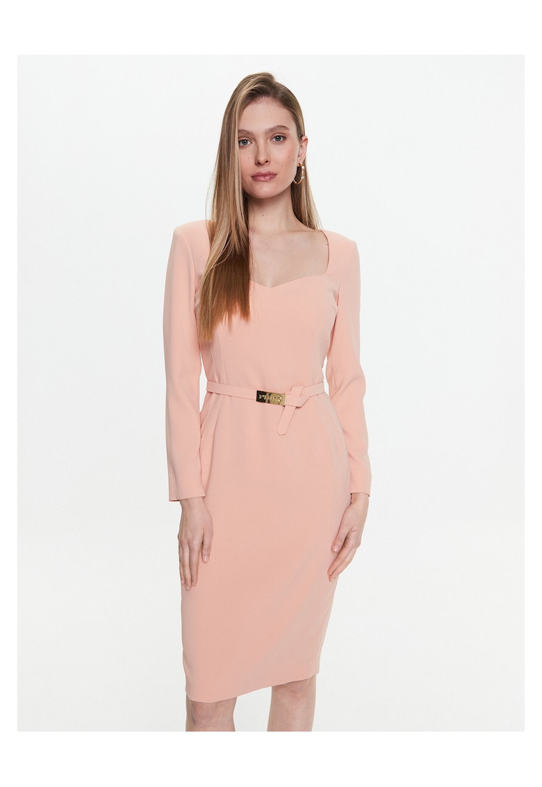 Rochie de cocktail dama roz deschis