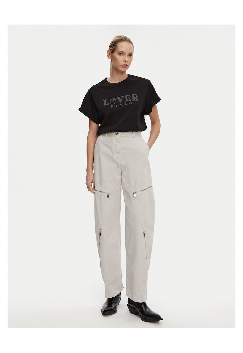 Pantaloni pentru dama - gri - stofa