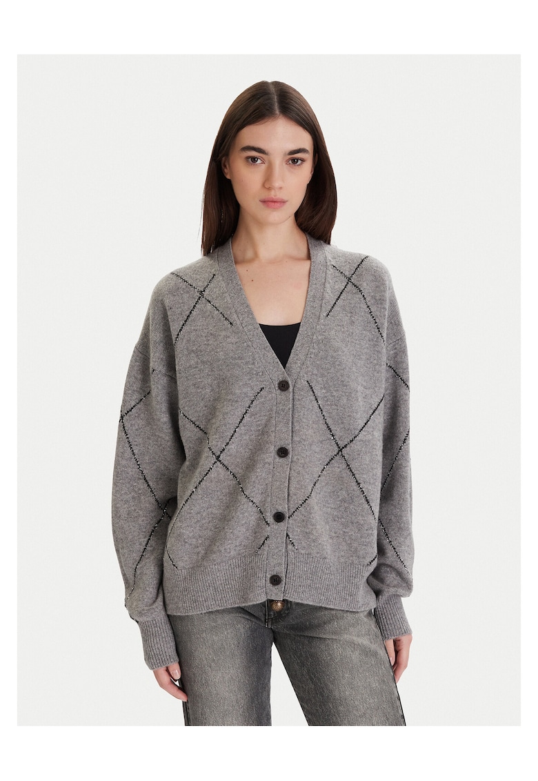 Cardigan dama gri - pulover de toamna