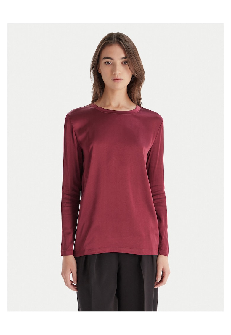 Bluza dama bordeaux - material confortabil -