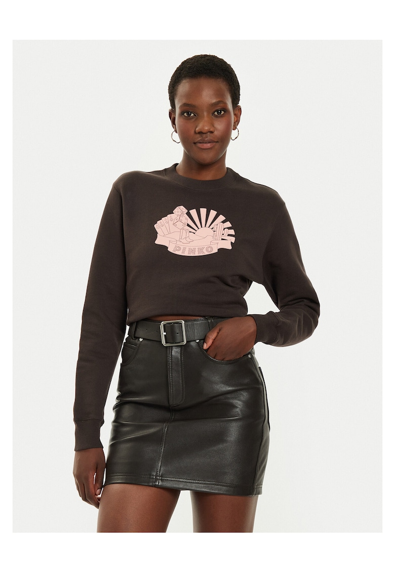 Bluza dama - bumbac - maro -