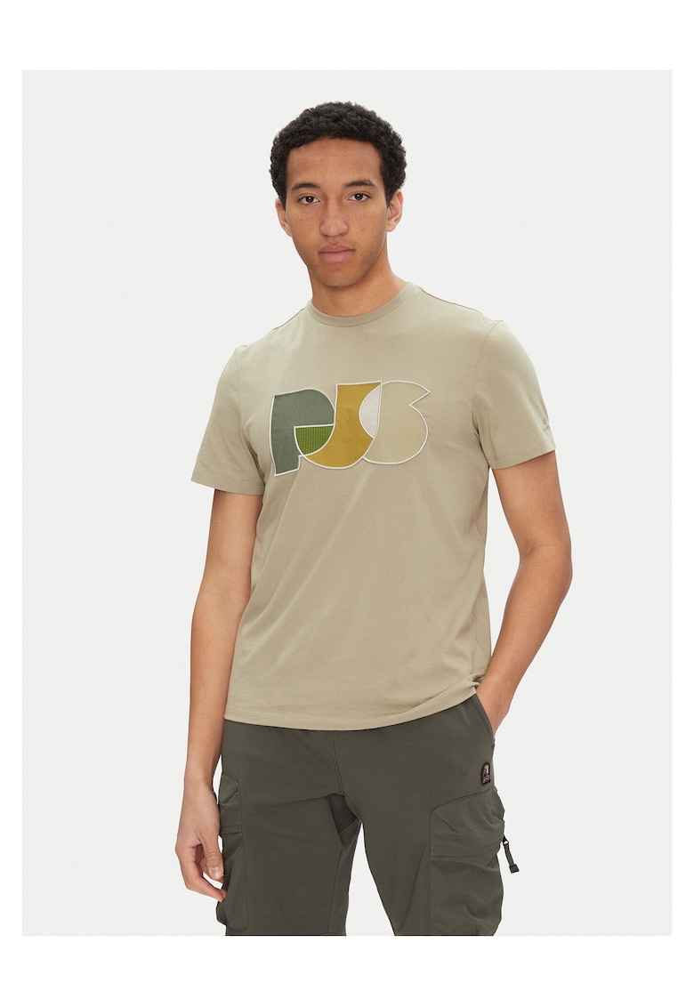 Tricou barbati bej - bumbac