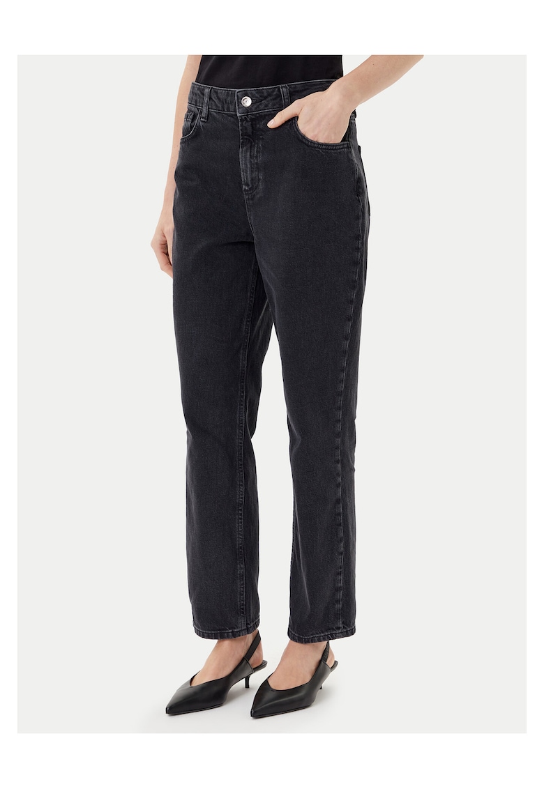 Blugi dama model straight fit - negru