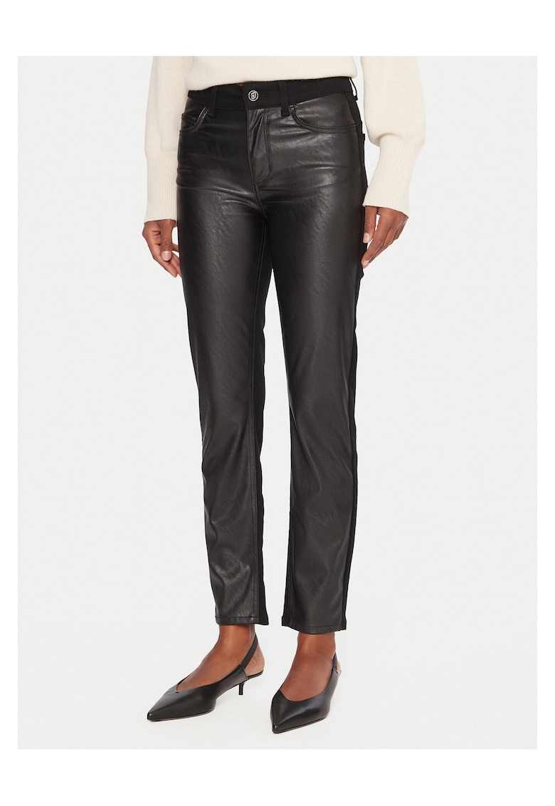 Pantaloni dama piele ecologica - negru