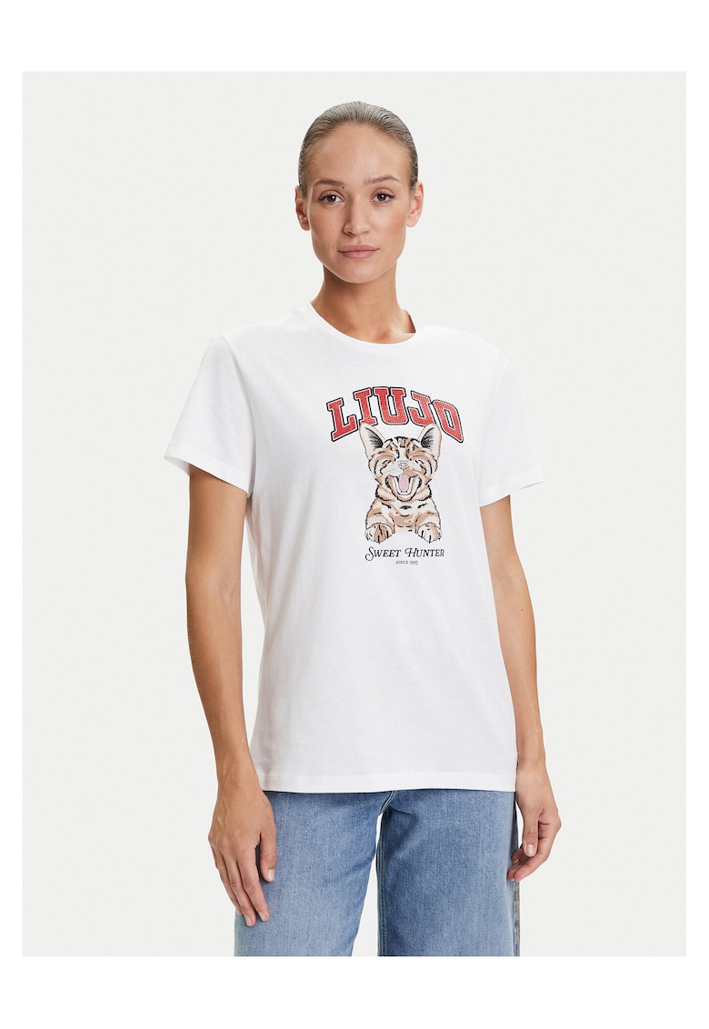 Tricou dama alb - print