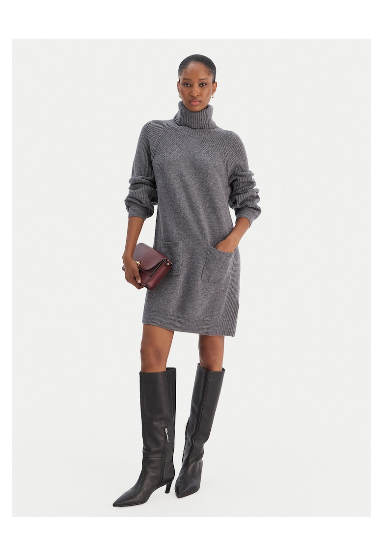 Rochie tricotata dama gri