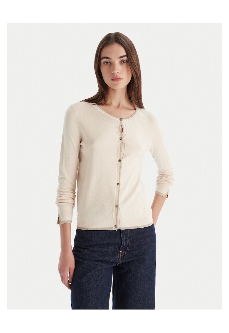Cardigan dama ecru