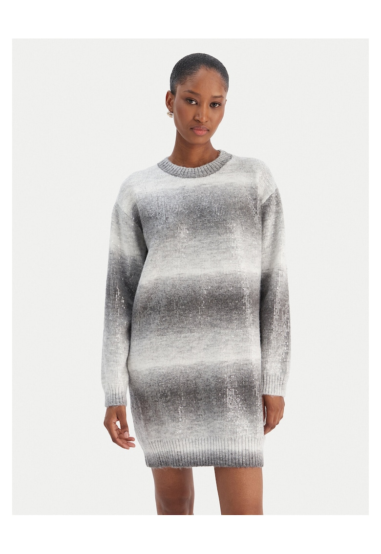 Rochie tricotata de dama culoare gri